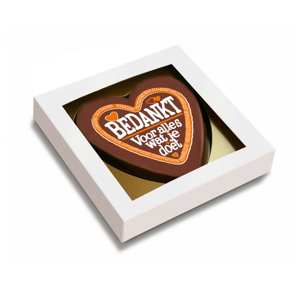 Hart onder de Riem - Een originele chocoladetablet in hartvorm