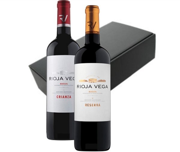 Rioja Vega Luxe wijngeschenk met 2 flessen Spaanse toppers