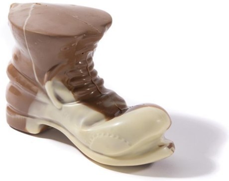 Originele melk witte chocolade schoenvorm Sinterklaas 500 gr - Prijs is per doos EH van 6 stuks